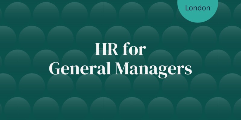 HR for General Managers